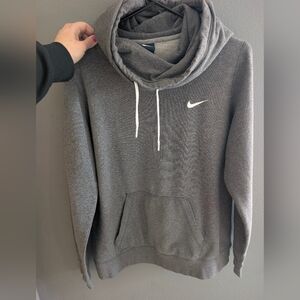 Nike Women's Gray Hooded Sweatshirt with Swoosh